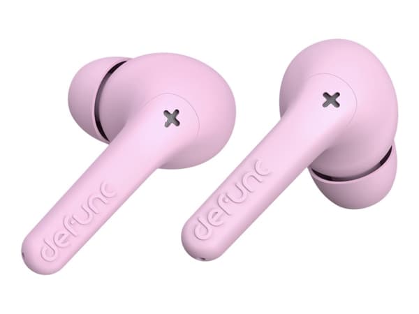 DeFunc TRUE AUDIO - True wireless-hörlurar med mikrofon - inuti örat - Bluetooth - rosa