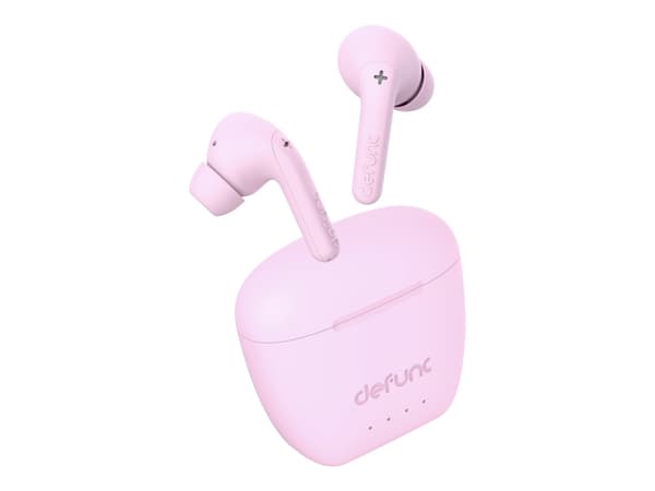 DeFunc TRUE AUDIO - True wireless-hörlurar med mikrofon - inuti örat - Bluetooth - rosa