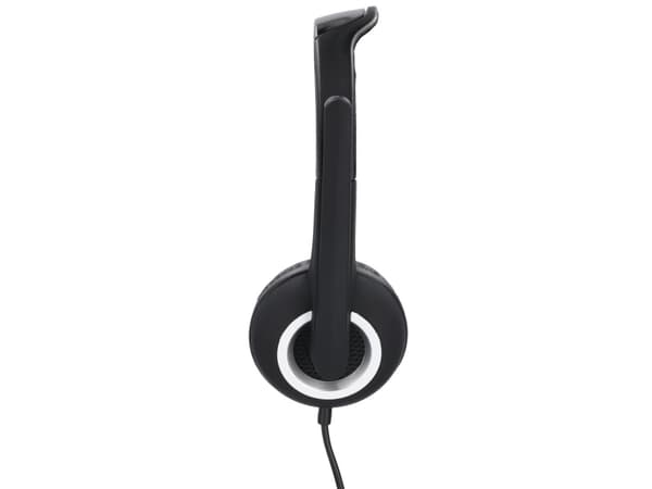 Hama HS-USB250, Headset, Huvudband, Kontor/callcenter, Svart, Silver, Binaural, Inline-kontrollenhet