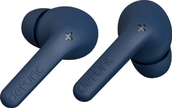 DeFunc TRUE AUDIO - True wireless-hodetelefoner med mikrofon - i øret - Bluetooth - blå
