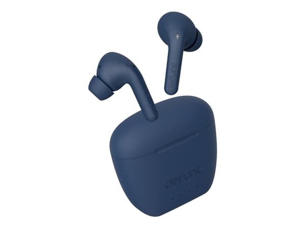 DeFunc TRUE AUDIO - True wireless-hodetelefoner med mikrofon - i øret - Bluetooth - blå
