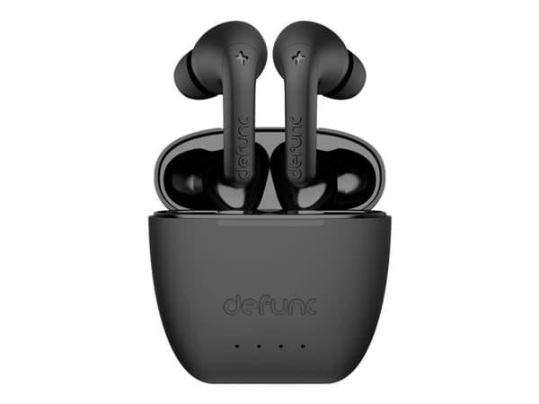 DeFunc TRUE MUTE - True wireless-hörlurar med mikrofon - inuti örat - Bluetooth - aktiv brusradering - svart