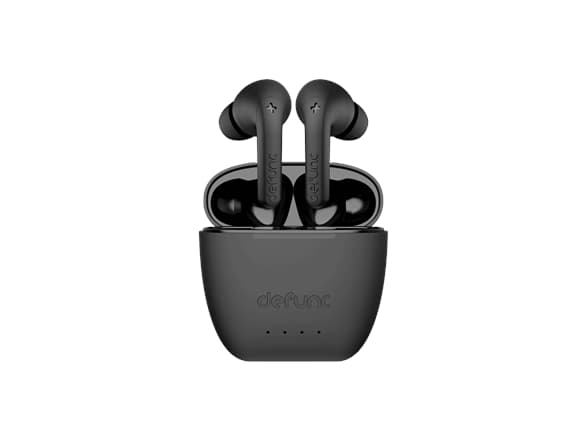 DeFunc TRUE MUTE - True wireless-hörlurar med mikrofon - inuti örat - Bluetooth - aktiv brusradering - svart