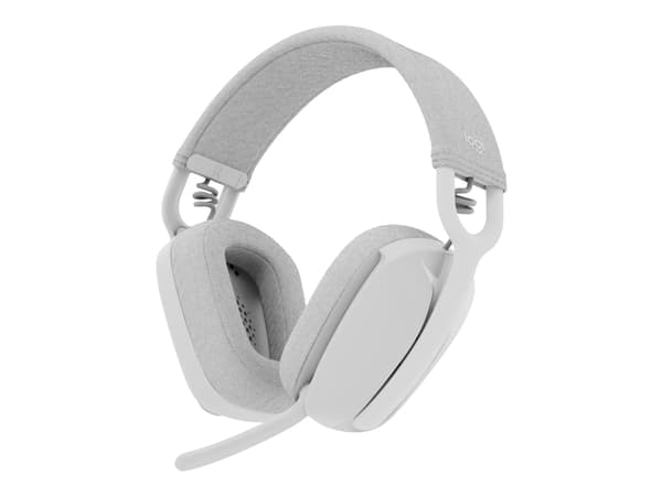 Logitech Zone Vibe 100 - Hodesett - full størrelse - Bluetooth - trådløs - elfenbenshvit