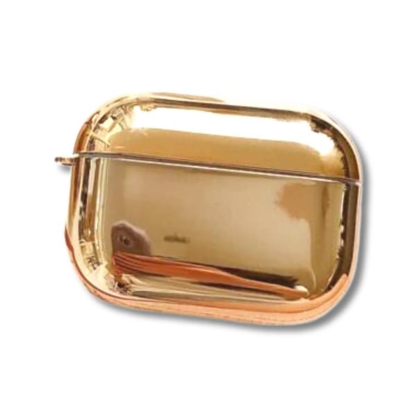 2022 Tredje generationen Airpods skal i snygg blank metall skyddande plätering Guld One-size