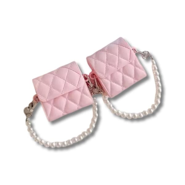 Etui til tredje generation 2022 Airpods pink taske med perler