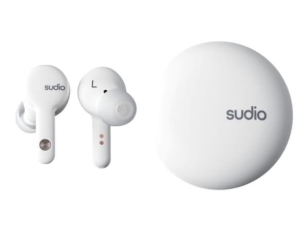 Sudio A2WHT, True Wireless Stereo (TWS), Puhelut/Musiikki, 56,6 g, Kuulokkeet, Valkoinen