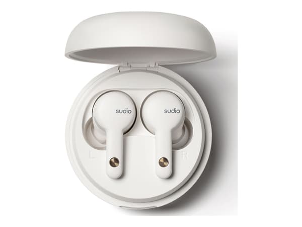 Sudio A2WHT, True Wireless Stereo (TWS), Puhelut/Musiikki, 56,6 g, Kuulokkeet, Valkoinen