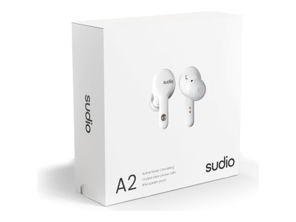 Sudio A2WHT, True Wireless Stereo (TWS), Puhelut/Musiikki, 56,6 g, Kuulokkeet, Valkoinen