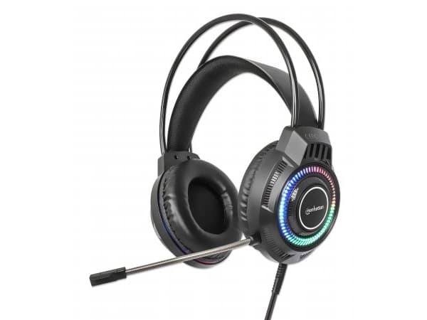 Manhattan 180696, Kabel, 20 - 20000 hz, Spela, 302 g, Headset, Svart