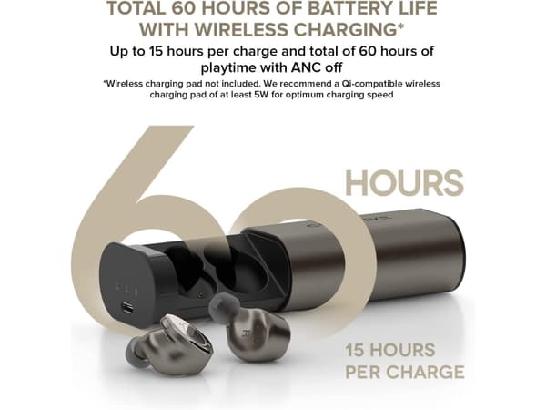 Creative Outlier® Pro - trådløse øretelefoner med mikrofon. - øretupp - Bluetooth® 5.0 - Aktiv støyreduksjon - IPX5-sertifisert - opptil 60 timers ba