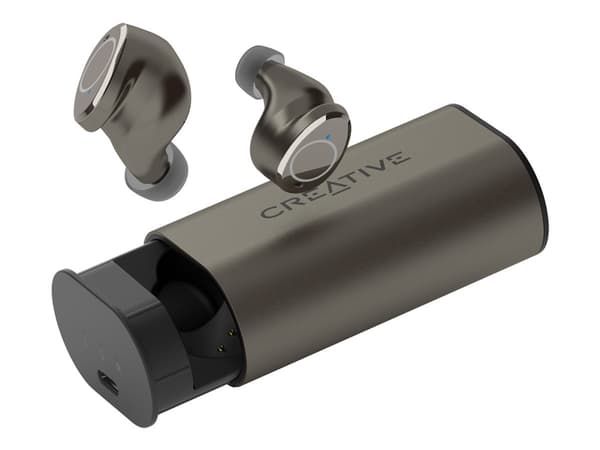 Creative Outlier® Pro - trådløse øretelefoner med mikrofon. - øretupp - Bluetooth® 5.0 - Aktiv støyreduksjon - IPX5-sertifisert - opptil 60 timers ba