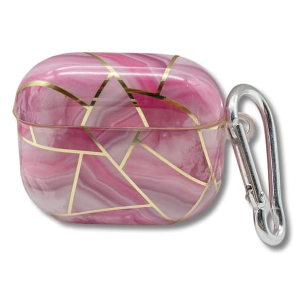 Airpods Tredje Generationen Skal i lyxigt marmor 2022 rosa krok