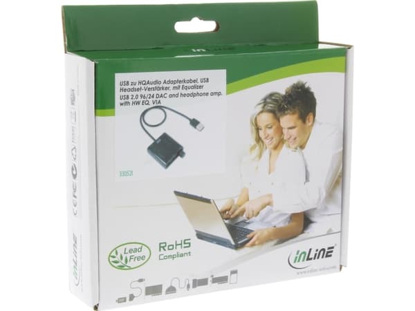 InLine 33052A, 90 dB, 24-bit/96kHz, 120 mW, 16 - 100 O, 20 - 20000 hz, DTS, Dolby Digital