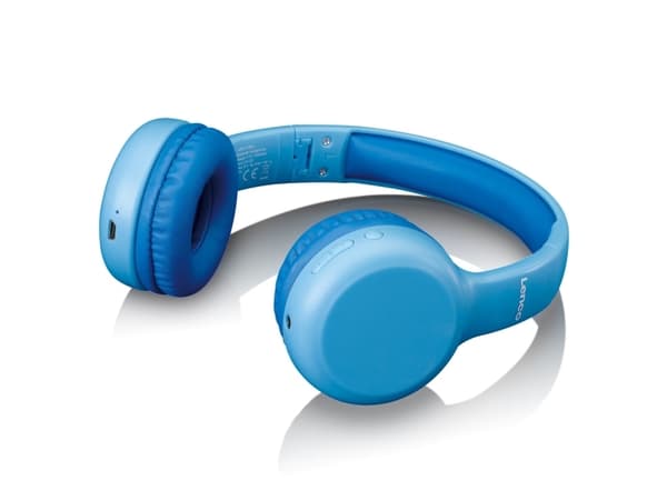 Lenco HPB-110 Kids Kopfhörer BT blau 85DB Limite akku stickers, Langallinen & langaton, 130 g, Kuulokkeet, Sininen