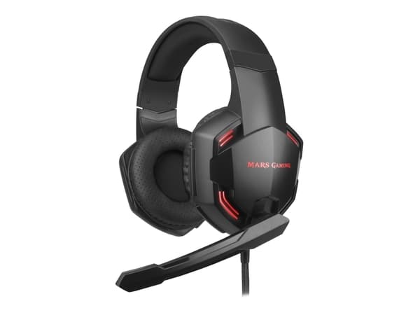 Mars Gaming MHX PRO 7.1, Koblet med ledninger (ikke trådløs), 20 - 20000 Hz, Spilling, 360 g, Hodesett, Sort