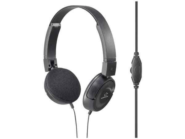 Renkforce RF-HS-130 Korvakuulokkeet Langalliset Stereo Musta Äänenvoimakkuuden säätö