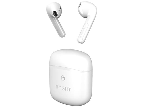 RYGHT WAYS2 On Ear Headset Bluetooth® Stereo Hvid Batteriladevisning, Headset, Ladeetui, Touch-styring