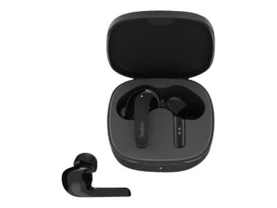 Belkin SoundForm Flow - True wireless-hörlurar med mikrofon - inuti örat - Bluetooth - aktiv brusradering - svart
