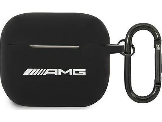 AMG AMA3RBK AirPods 3:n suojus musta/musta Silikoni Big Logo - iso logo