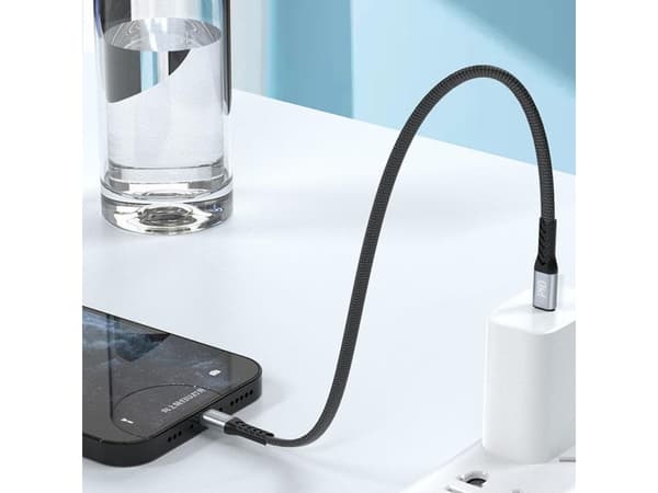 Kabel USB Dudao USB-C - Lightning Czarny (DDA204)