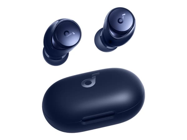 Soundcore Space A40 - Trådlösa hörlurar med mikrofon - i örat - Bluetooth - aktiv brusreducering - marinblått