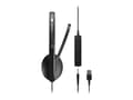 Miniatyrbilde 5 av 5: EPOS ADAPT 165T USB II - ADAPT 100 Series - hodesett - on-ear - kablet - 3,5 mm jakk, USB-A - svart - Certified for Microsoft Teams, Optimert for UC
