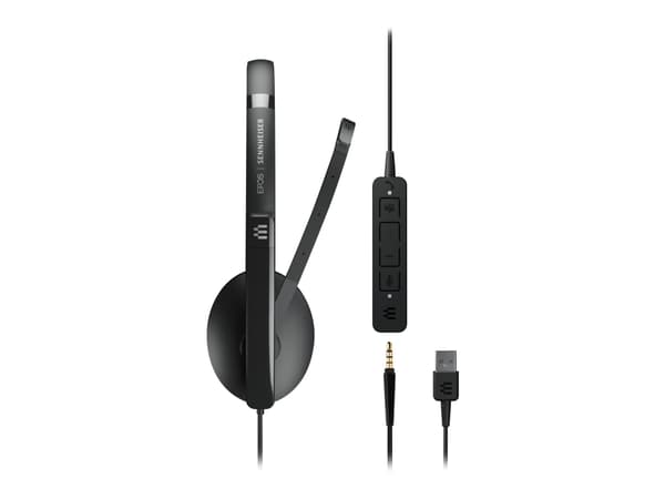 EPOS ADAPT 165T USB II - ADAPT 100 Series - hodesett - on-ear - kablet - 3,5 mm jakk, USB-A - svart - Certified for Microsoft Teams, Optimert for UC