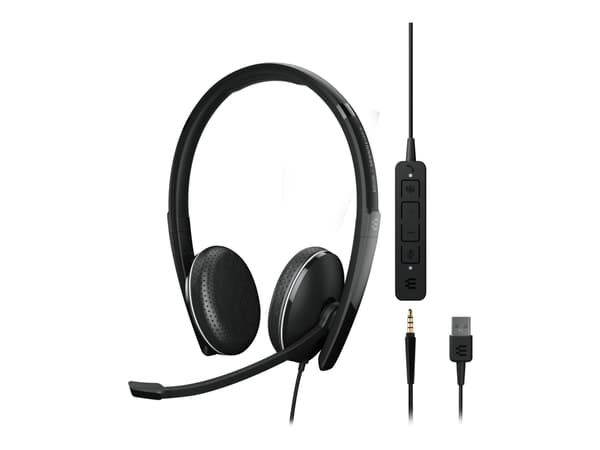 EPOS ADAPT 165T USB II - ADAPT 100 Series - hodesett - on-ear - kablet - 3,5 mm jakk, USB-A - svart - Certified for Microsoft Teams, Optimert for UC