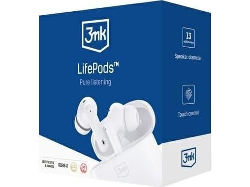 Trådløse hodetelefoner 3mk LifePods hvit