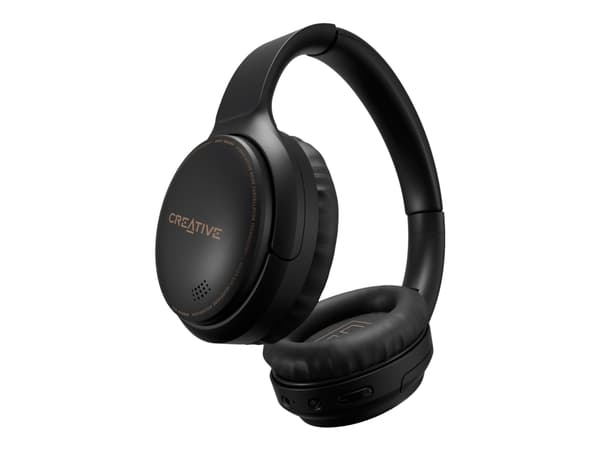 Creative Zen Hybrid - Hodetelefoner med mikrofon - full størrelse - Bluetooth - trådløs, kablet - aktiv støydemping - 3,5 mm jakk - svart