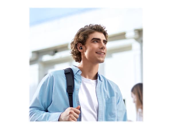 Soundcore Space A40 - True wireless-hodetelefoner med mikrofon - i øret - Bluetooth - aktiv støydemping - svart