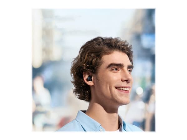 Soundcore Space A40 - True wireless-hodetelefoner med mikrofon - i øret - Bluetooth - aktiv støydemping - svart