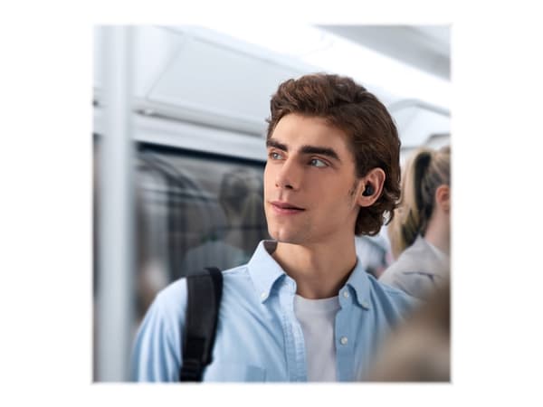 Soundcore Space A40 - True wireless-hodetelefoner med mikrofon - i øret - Bluetooth - aktiv støydemping - svart