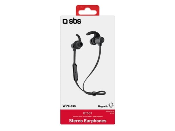 SBS TEEARBT501K, Hodesett, In-ear, Idretter, Sort, Stereofonisk, Knapper