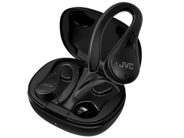 JVC HA-EC25T - Form - True wireless-hodetelefoner med mikrofon - i øret - over-øret-montering - Bluetooth