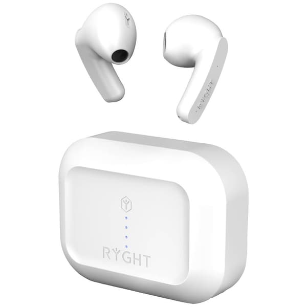 RYGHT MINO In-ear headset Bluetooth Stereo Vit Brusreducering för mikrofon Batteriladdningsindikering, Headset, Laddnin
