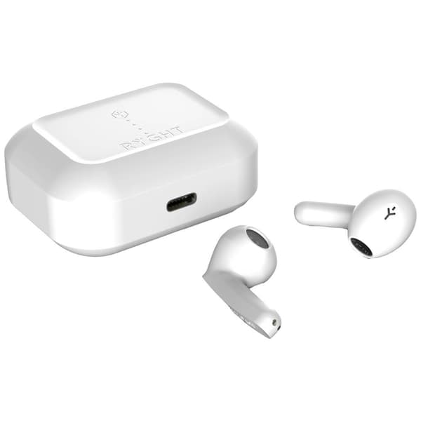 RYGHT MINO In-ear headset Bluetooth Stereo Vit Brusreducering för mikrofon Batteriladdningsindikering, Headset, Laddnin