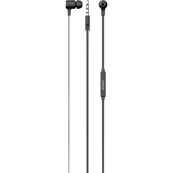 RYGHT NIYO In-ear headset Sladd Stereo Svart Headset, Volymkontroll