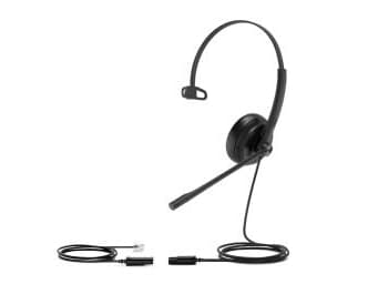 Yealink YHS34 Lite Mono - Hodesett - on-ear - kablet - Quick Disconnect - svart