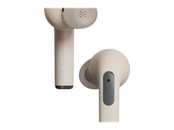 Sudio N2 Pro - True wireless-hodetelefoner med mikrofon - i øret - Bluetooth - aktiv støydemping - sand