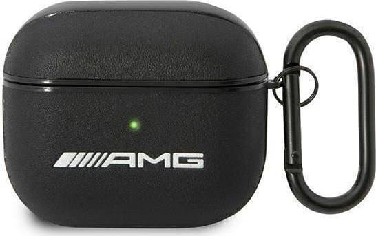 Mercedes Benz AMG Lærveske med stor logo for AirPods 3 - Svart