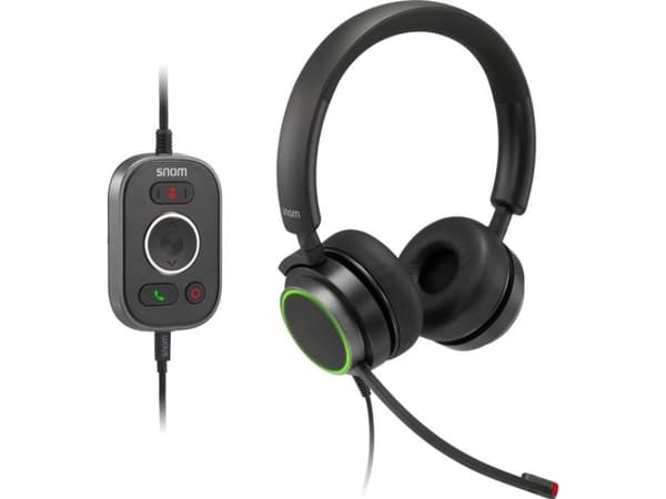 snom A330D - Hodesett - on-ear - kablet - USB, 3,5 mm jakk