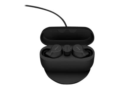 Jabra Evolve2 Buds UC - True wireless-hodetelefoner med mikrofon - i øret - Bluetooth - aktiv støydemping - USB-C via Bluetooth-adapter - lydisoleren