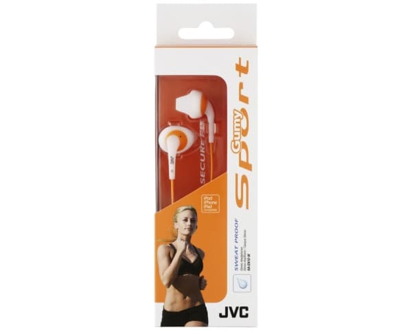 JVC HA-EN10-W, Kabel, 20 - 20000 hz, 4,8 g, Hörlurar, Orange, Vit