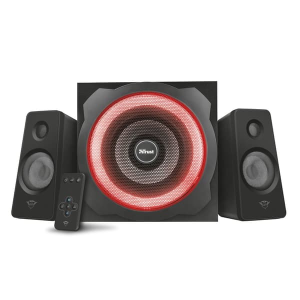 Trust GXT 629 Tytan 2.1 RGB högtalarsystem – LED-belysning – Fjärrkontroll