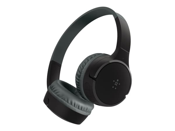 Belkin SoundForm Mini - Hodetelefoner med mikrofon - on-ear - kablet - 3,5 mm jakk - svart