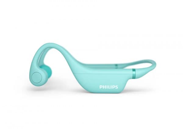 Philips Kids TAK4607GR - Hodetelefoner med mikrofon - åpent øre - bak-nakken-montering - Bluetooth - trådløs - grønn