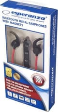 Miniatyrbillede 2 af 2: Esperanza EH186K hovedtelefoner/headset Wireless In-ear Sports Bluetooth Sort, Rød