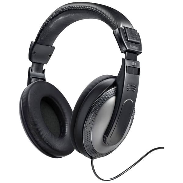 Hama ShellTV TV Over Ear hörlurar Sladd Stereo Mörkgrå, Svart